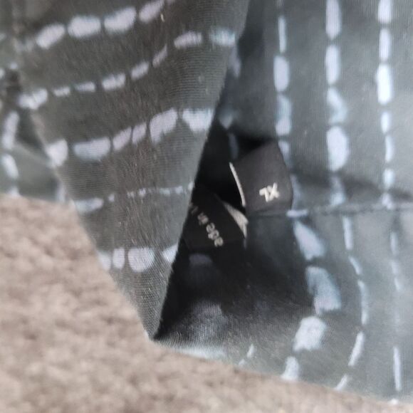 Theory Noll Diffusion Mens Size XL Black Woven Short Sleeve Shirt - Picture 7 of 11